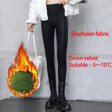 pants Black faux leather pants women warm High Waist fleece leggings fashion tights winter clothes women 2022 fall