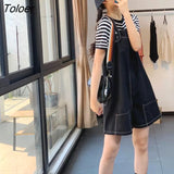 Women Solid Wide-leg Loose Suspender Trousers High Waist Female Chic Popular Simple All-match Daily Korean Streetwear