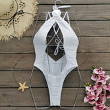 2025 New Solid-Color Swimsuit Female Slebs Hollow Cross-Band Export