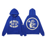 High Street Ins Minority Retro Print Letters Loose Hooded Sweaters For Men And Women In Autumn And Winter-Outfit