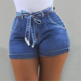 Shorts Women Summer High Waist Jeans Fashion Woman Skinny Short Pants Sexy Ladies Casual Washed Denim