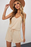 Strap Drawstring Waist Crisscross
