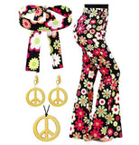 Hot Women's Hippie Clothing Fashion Wide Leg Horn Pants Clammed Trousers +
