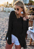 Sexy Hollow Out Long Sleeve Knitted Beach Cover up