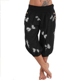 Pants Women High Waist Harem Pants Lightweight Streetwear Female Pocket Baggy Capri Jogger Trousers Bottoms with