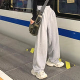 Pants Women Gray Basic Workout Soft Fashion Teens High Waist Joggers All-match Simple Feminino Pantalones Summer