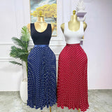 Fashion Folding Wave Half-Dress French Sweet High-Waisted A-Shaped Skirt Mid-Long Folds