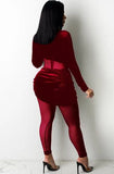 Party Sexy Mesh Patch Velour Tight