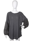 Hollow Out Shirt Women Lace Long Sleeve Casual Solid Color 2022 Fashion Autumn Female Elegant Top T-Shirt