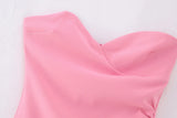 New Chest Wrinkle Design Mini Dress 3364707-Outfit