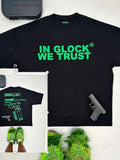 Street Pistol Trend New Front And Rear Printing T-Shirt Gothic High Street Short-Sleeved Round Collar