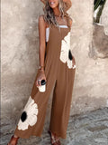 New Summer New Women's Printed Retro Jumpsuits Loose Sleeveless