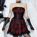 Summer 2024 New Sexy Hip Skirt Hit Color Waist Strap And Breast Dress Woman-Outfit