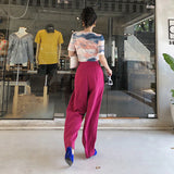 Casual Minimalist Trouser For Women High Waist Loose Wide Leg Pants Female Spring Fashionable New Clothing