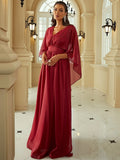 Sleeve V-Neck Formal