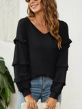 Ruffled V-Neck