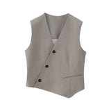 New Asymmetrical Double Vest 7655728 Matching Trousers 3173728-Outfit