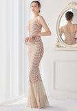 Shining Sequins V Neck Strapless Slim Formal Cocktail Party