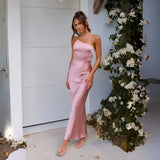 Sales Of 2026 Spring And Summer New One-Shoulder Sexy Dress To Collect Waist Long