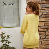 Casual long knitted cardigan female autumn winter Loose lantern sleeve sweater cardigan Basic white button women's