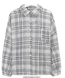 Shirt Oversize female Tops Women Long sleeve Linen Cotton Girls Blouse Autumn Plus Size Women Blouses Plaid femme