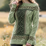 2025 3D Digital Print Round-Neck Sweater Knitted