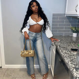 Women's Casual Jeans Women's New Street Trend Water Wash