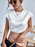 Women's Top 2025 Summer New Leopard-Print Jadar Shirt Casual Blouse Short