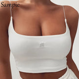 sexy new fashion strap backless sleeveless embroidered crop top women short blouse t shirt camis tank top mujer