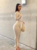 Summer Streetwear Backless Rompers Womens Jumpsuit 2023 White Black One Piece Outfits Green Sexy Bodycon Ladies Jumpsuit 425-0-Outfit