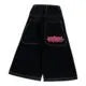 Year's New Skeleton Embroidered Jeans For Men's Casual Street Style Korean Version Of The Trend Is Loose-Outfit