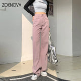 Women's Jeans New Spring Four Seasons Can Wear Casual Loose Retro High Waist Mopping Trousers Street Style Y2k