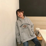 Hooded Sweatshirt Womens Korean Fashion Pullover Casual Hoodies Long Sleeve Streetwear Loose Oversized Aesthetic Fall 2021