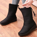 Boots Women Winter Snow Boots Female Faux Fur Plush Booties Waterproof Shoes For Women Black Down Boots Botas