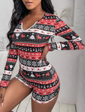 Print Long Sleeves Christmas