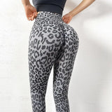 Legging Bubble Buttock Gym Pants Sports Clothing Zebra Pattern High Waist Full Length Workout Leggins Fittness