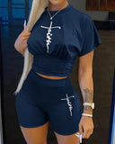 Women's Fashion Printed Short Sleeve
