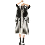 Printed Midi Shirt Dresses Women's Spring New Single-breasted Fashion Fake Two Pieces Long Sleeve Casual Commute