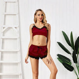 Exploding Sexy Lace Lingerie Slings Three-Point Wrapped Breast Lace Underwear Home