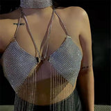 Toloer Type Sequins Slim Short Money Inside The Sling Type Anti-Light Black Small Vest