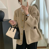 Knitted Cardigan Women's 2024 Autumn And Winter New French Light Extravagant Small Fragrant Style Short Sweater Jacket-Outfit