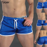 Men Shorts Fitness Bodybuilding Shorts Mens Mesh Breathable Quick Drying Fashion Casual Joggers Sportswear 319-1-Outfit