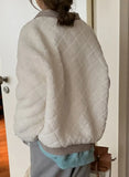 Beige Fleece Button Fly Long Sleeves School