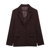 Spring And Summer New Women's Fashion Gun Barge Long-Sleeved Blazer Bucket