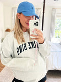 Letter Print Women Sweatshirt 2024 Autumn Winter Long Sleeve O-Neck Pullover Tops Fashion High Street Cotton Sweatshirt Top-Outfit