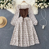 Dress With French Bumpy Dress Broken Floral Dress Color Two Pieces Of Sweet Fake Dress Long