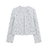 New Series Of Beads Decorated With Round Collar Fashion Jacket 2885152-Outfit