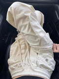 Chic Joggers Women Streetwear Vintage Pockets Casual Cargo Pants High Waist Straight Y2k Pantalon Femme Harajuku Trousers-Outfit