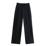 New Pleated Wide-Leg Pants In Spring 9686 8372124-Outfit
