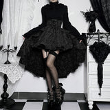 Summer New Sexy Stitching Bag Hip Skirt Temperament Slim High Waist Tie Waist Tail Half Skirt Woman-Outfit